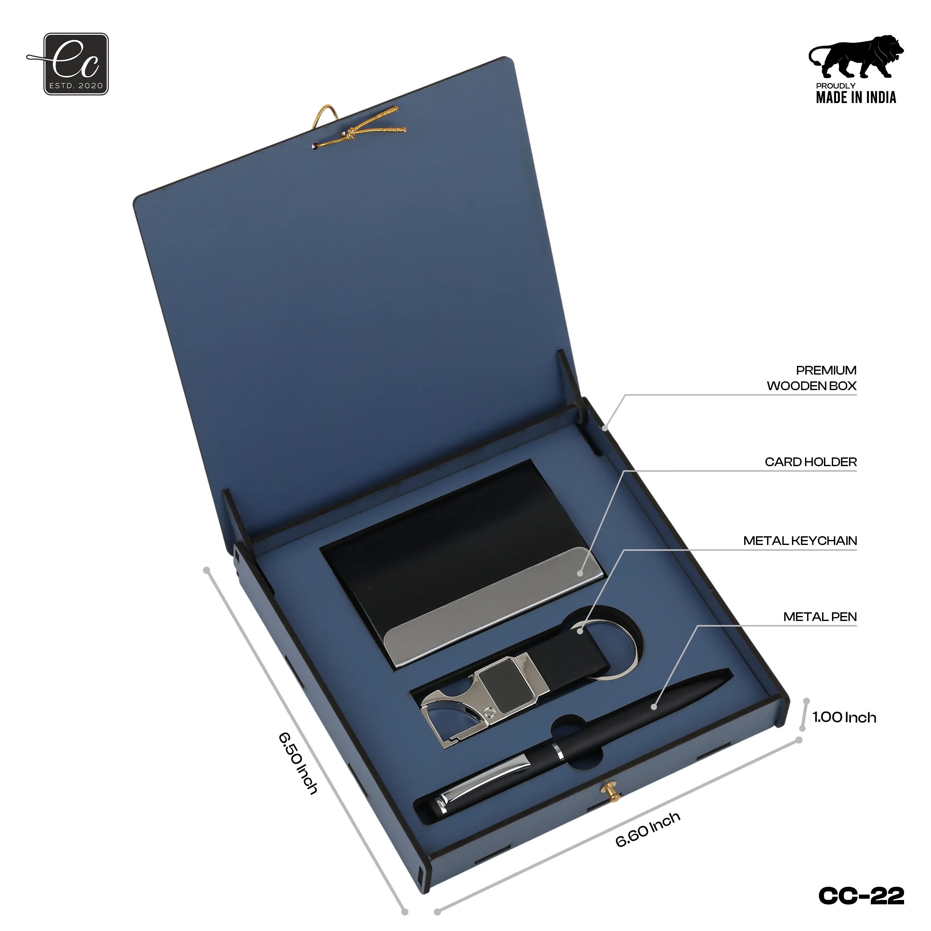 Personalized Card Holder with Pen, Keychain Gift Set with Name Engraved (3 in 1)